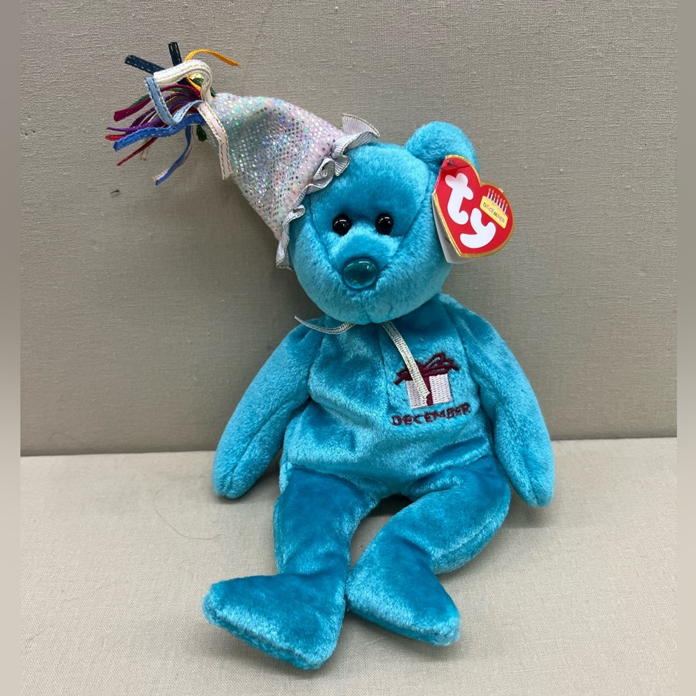 TY Turquoise December Birthday Beanie Baby